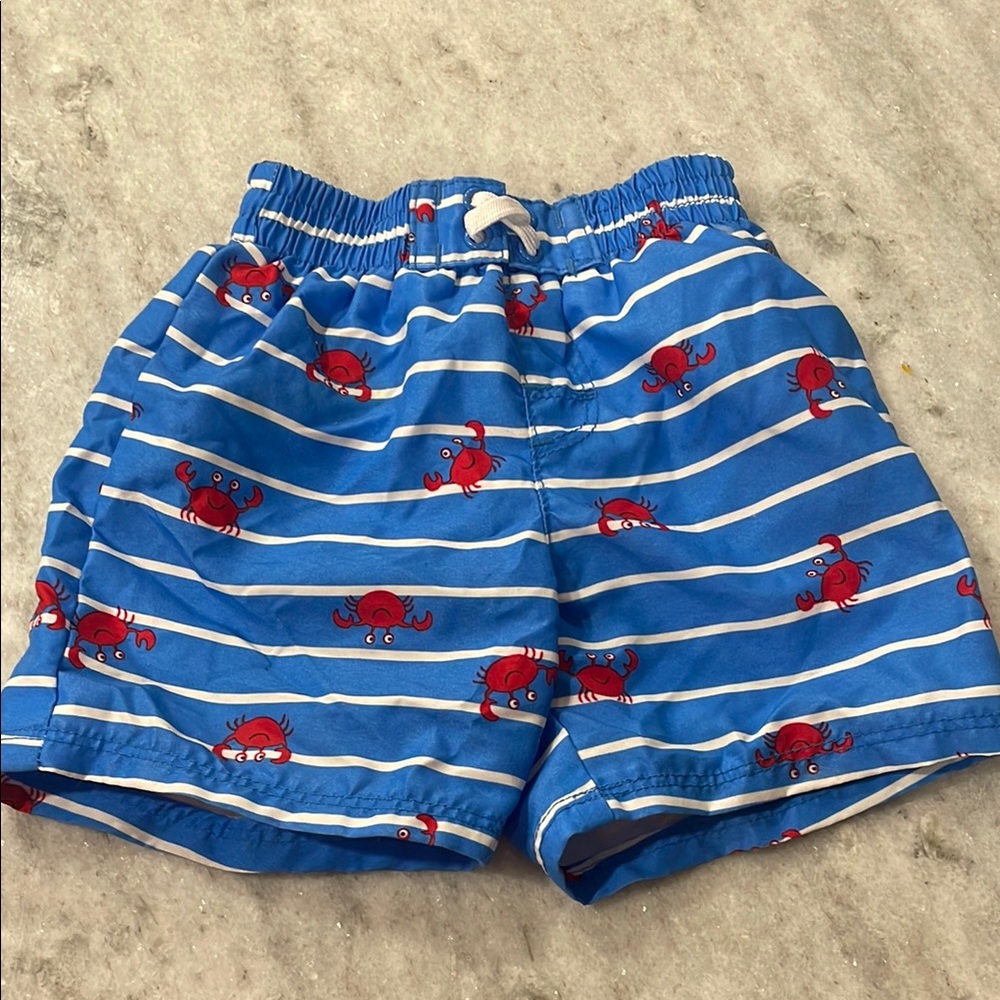 Kids Blue Crab Print Shorts